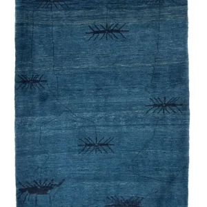 Dywan Gabbeh - Loribaft Perski - 150 x 102 cm - ciemnoniebieski