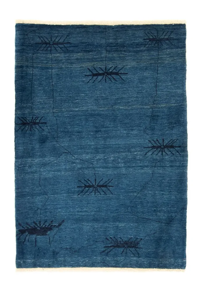 Dywan Gabbeh - Loribaft Perski - 150 x 102 cm - ciemnoniebieski