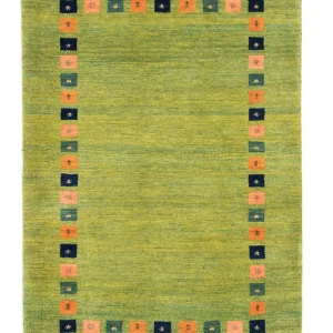 Dywan Gabbeh - Loribaft Perski - 154 x 107 cm - zielona