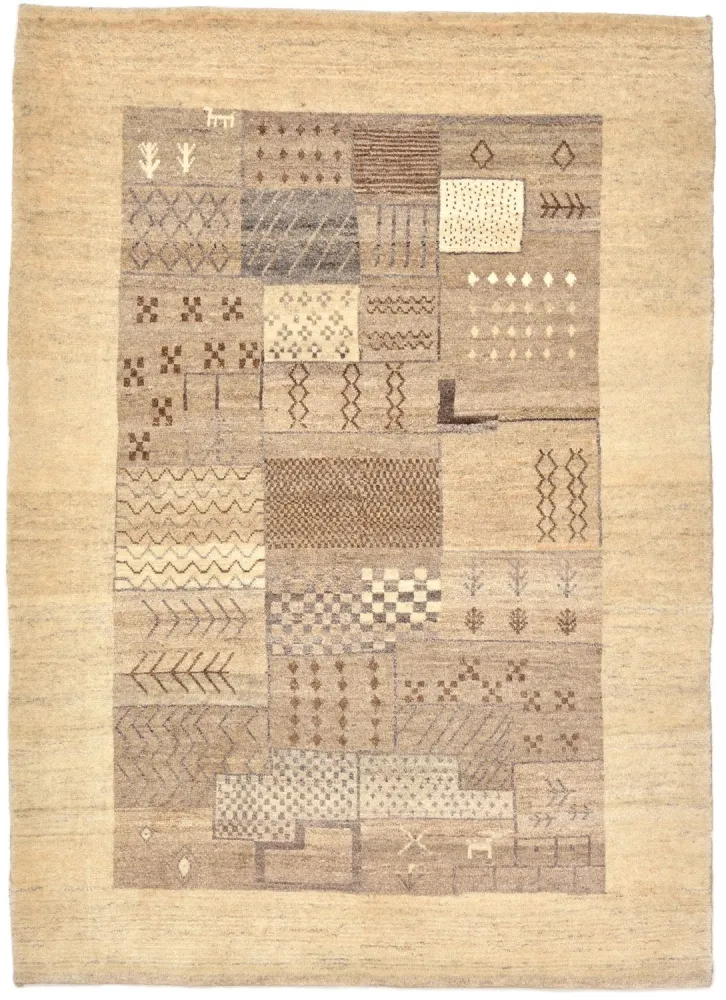 Dywan Gabbeh - Loribaft Perski - 156 x 110 cm - piaskowy