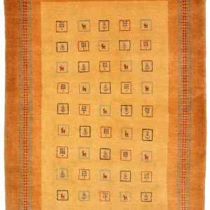Dywan Gabbeh - Loribaft Perski - 170 x 114 cm - żółty