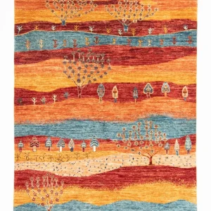Dywan Gabbeh - Loribaft Perski - 197 x 155 cm - wielokolorowy