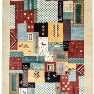 Dywan Gabbeh - Loribaft Perski - 198 x 150 cm - kolorowe