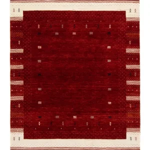 Dywan Gabbeh - Loribaft Perski - 204 x 140 cm - czerwony