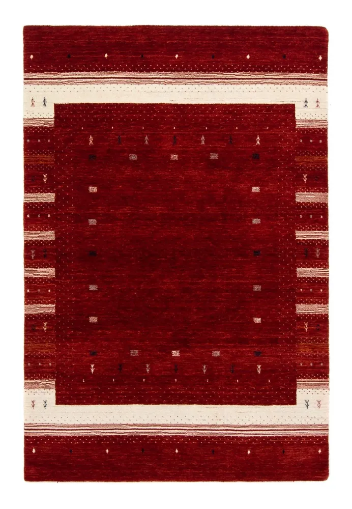 Dywan Gabbeh - Loribaft Perski - 204 x 140 cm - czerwony