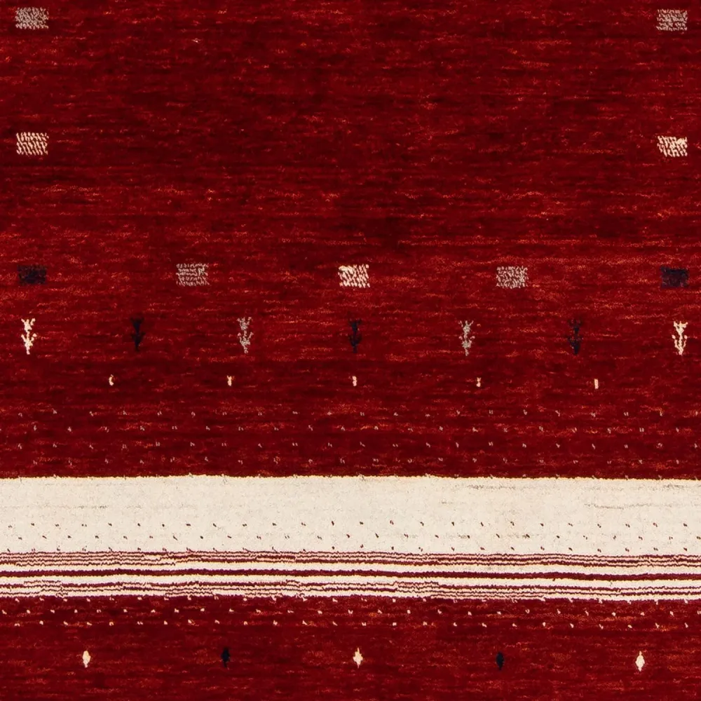 Dywan Gabbeh - Loribaft Perski - 204 x 140 cm - czerwony