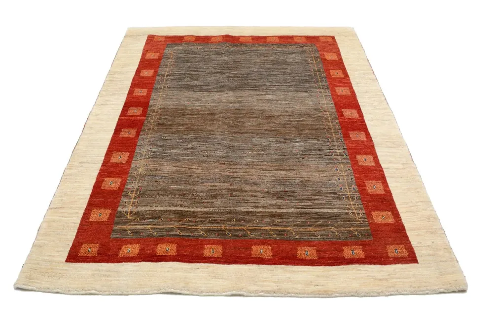 Dywan Gabbeh - Loribaft Perski - 205 x 150 cm - brązowy