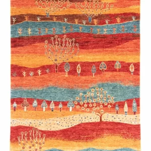 Dywan Gabbeh - Loribaft Perski - 206 x 157 cm - wielokolorowy
