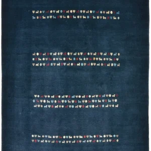 Dywan Gabbeh - Loribaft Perski - 209 x 154 cm - niebieski