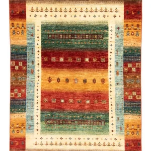 Dywan Gabbeh - Loribaft Perski - 214 x 152 cm - wielokolorowy