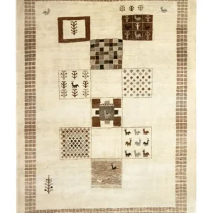 Dywan Gabbeh - Loribaft Perski - 219 x 157 cm - beżowy