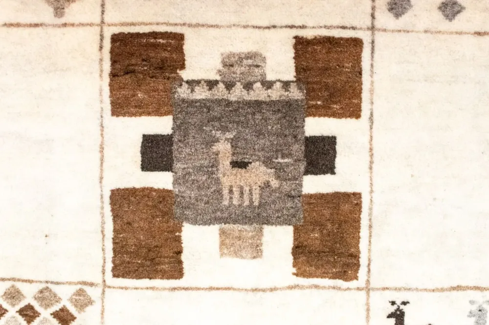 Dywan Gabbeh - Loribaft Perski - 219 x 157 cm - beżowy
