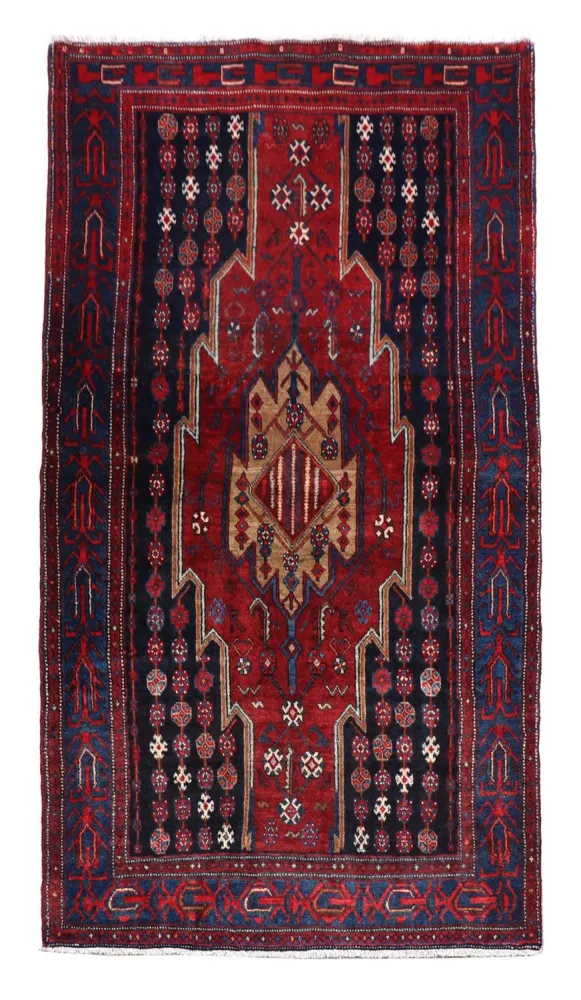 Dywan Gabbeh - Loribaft Perski - 243 x 133 cm - czerwony