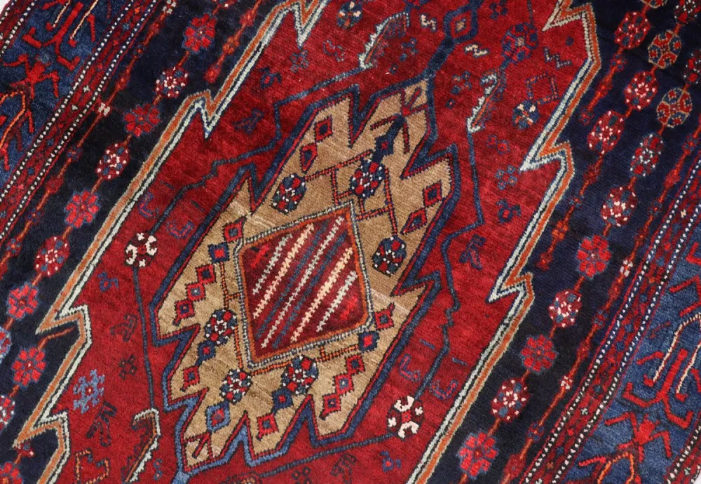 Dywan Gabbeh - Loribaft Perski - 243 x 133 cm - czerwony