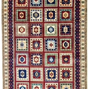 Dywan Gabbeh - Loribaft Perski - 303 x 197 cm - wielokolorowy