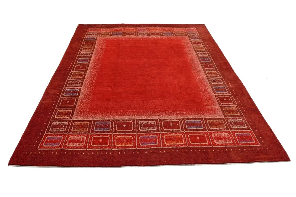 Dywan Gabbeh - Loribaft Perski - 353 x 257 cm - czerwony