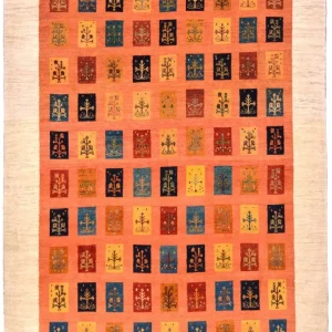 Dywan Gabbeh - Loribaft Perski - 355 x 249 cm - pomarańczowy