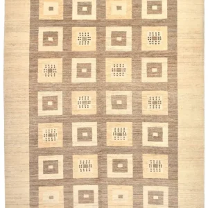Dywan Gabbeh - Loribaft Perski - 384 x 265 cm - jasnobrązowy
