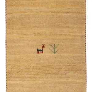 Dywan Gabbeh - Loribaft Perski - 60 x 40 cm - kremowy