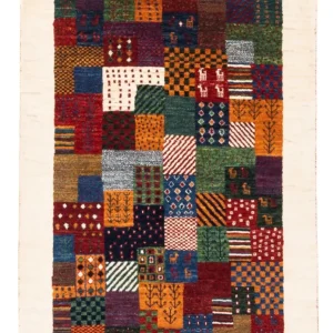 Dywan Gabbeh - Loribaft Perski - Royal - 124 x 85 cm - wielokolorowy