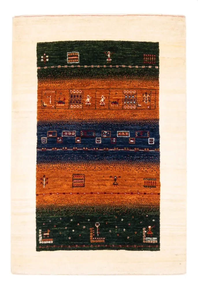 Dywan Gabbeh - Loribaft Perski - Royal - 129 x 88 cm - wielokolorowy
