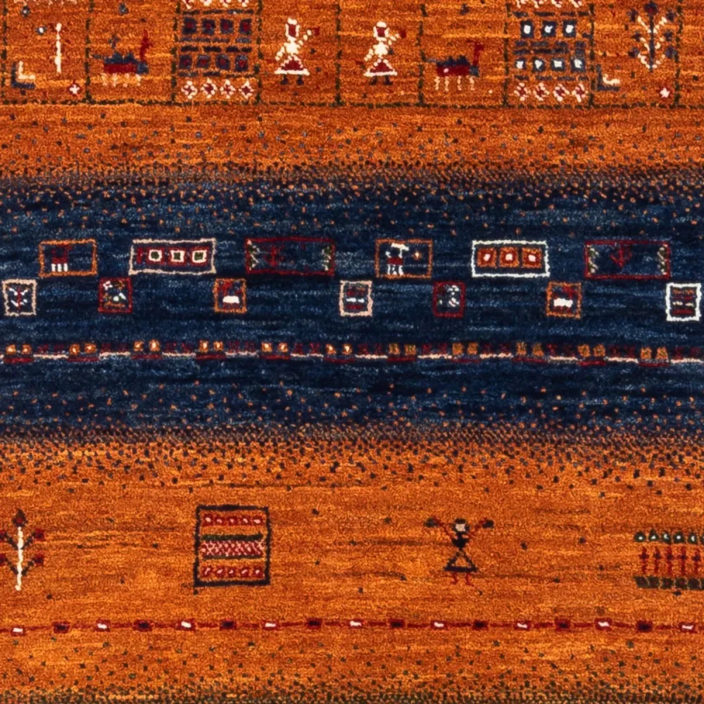 Dywan Gabbeh - Loribaft Perski - Royal - 129 x 88 cm - wielokolorowy
