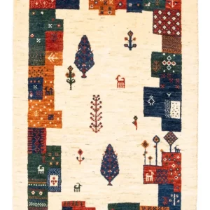 Dywan Gabbeh - Loribaft Perski - Royal - 130 x 85 cm - wielokolorowy