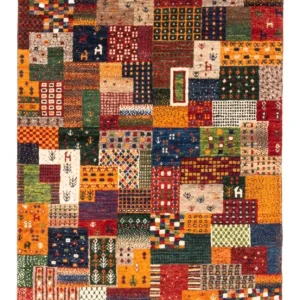 Dywan Gabbeh - Loribaft Perski - Royal - 130 x 86 cm - wielokolorowy