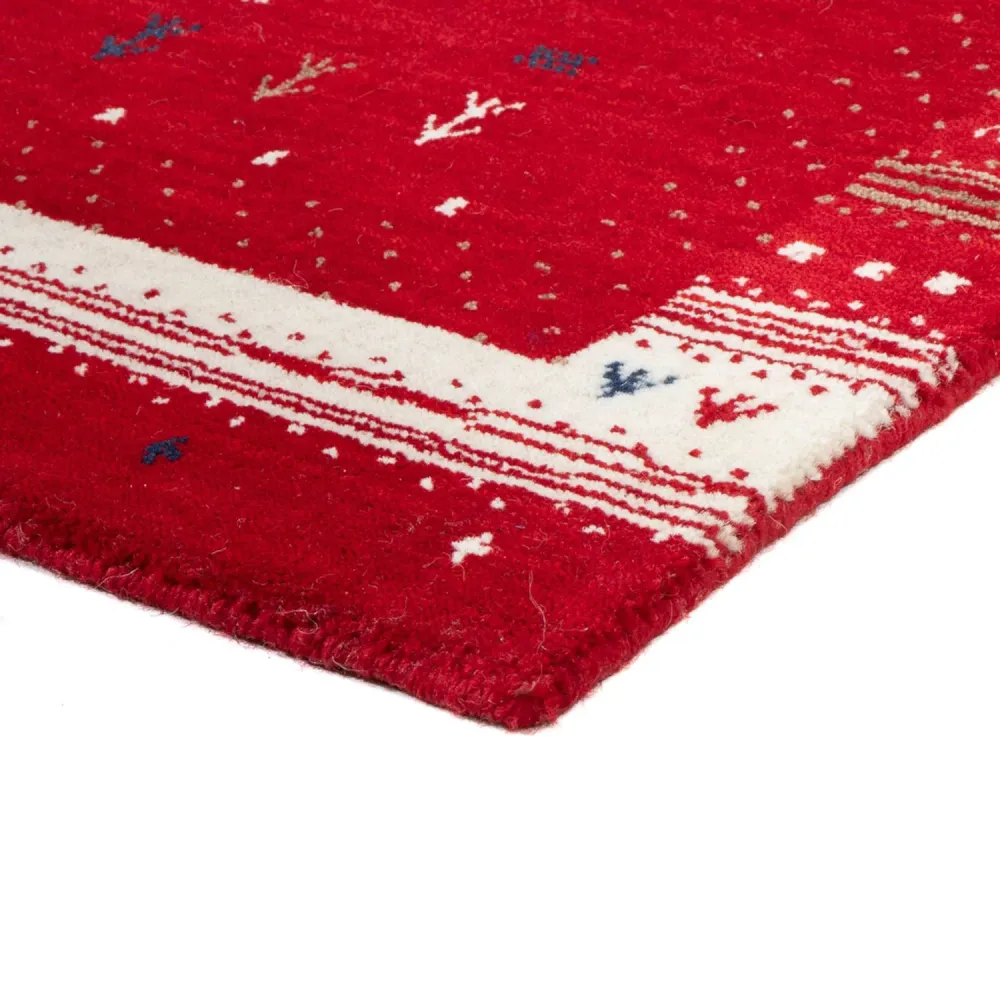 Dywan Gabbeh - Loribaft Softy - 90 x 60 cm - czerwony