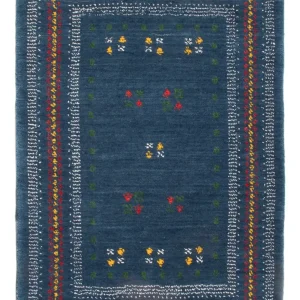 Dywan Gabbeh - Loribaft Softy - 90 x 60 cm - niebieski