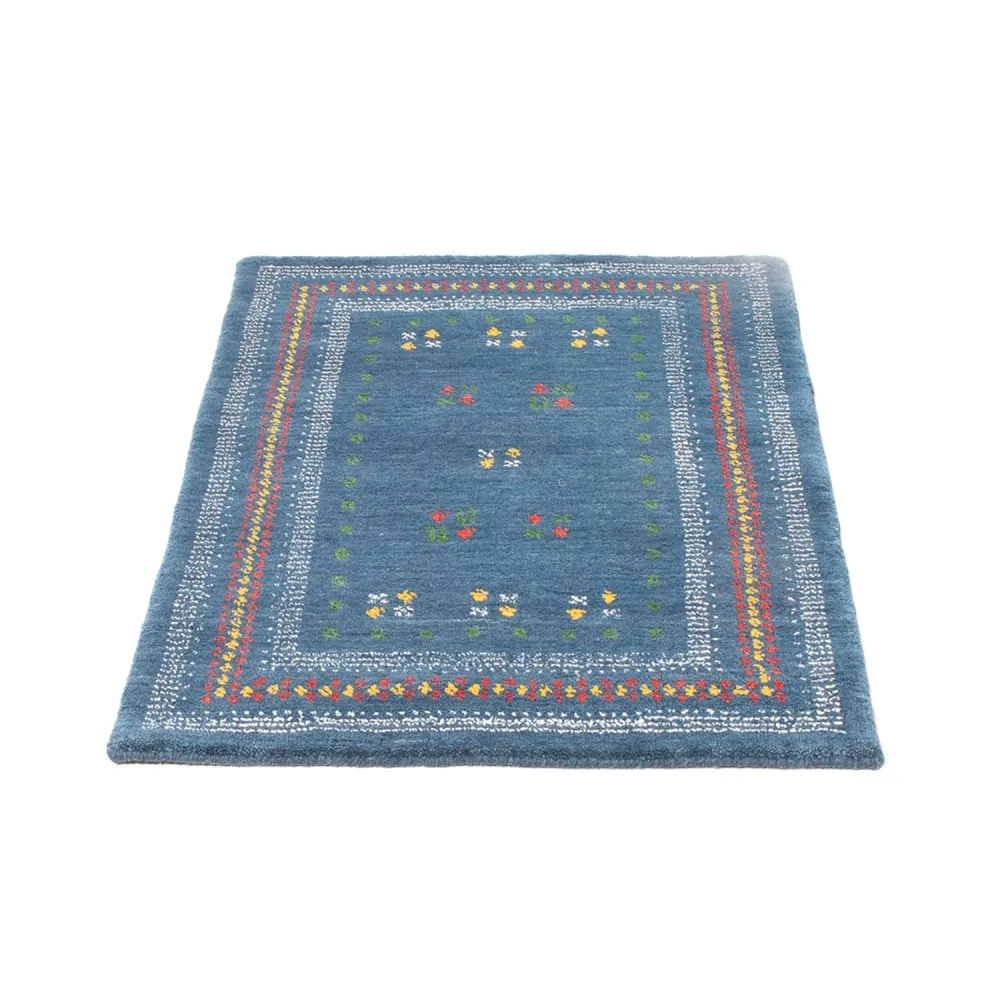 Dywan Gabbeh - Loribaft Softy - 90 x 60 cm - niebieski