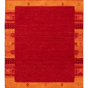 Dywan Gabbeh - Miękki - 90 x 60 cm - czerwony