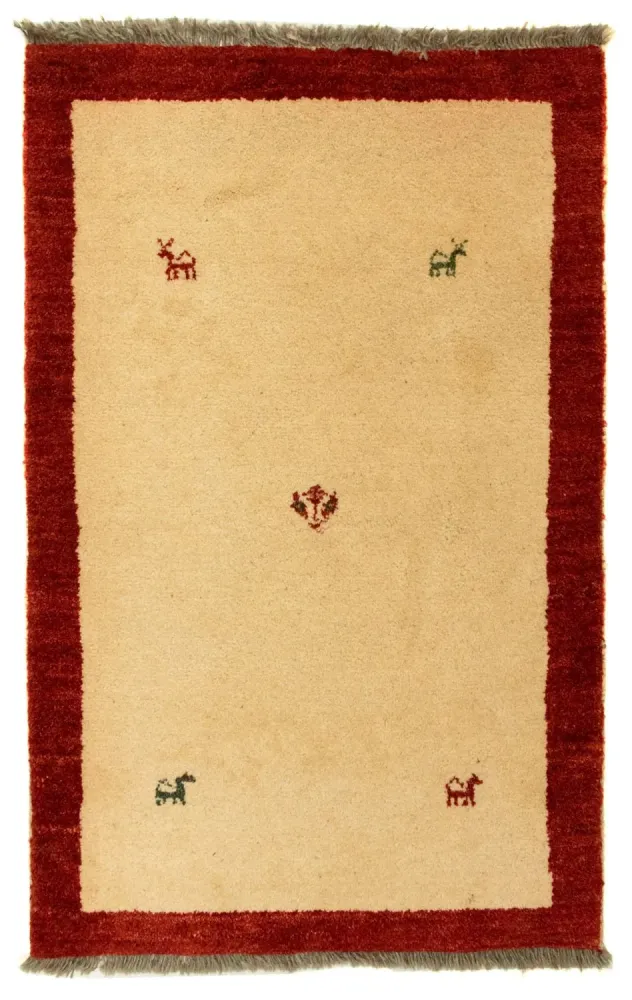 Dywan Gabbeh - perski - 125 x 83 cm - beżowy