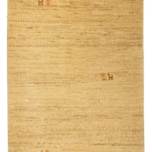 Dywan Gabbeh - perski - 129 x 82 cm - beżowy