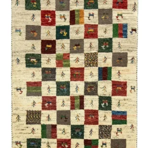 Dywan Gabbeh - perski - 129 x 80 cm - kolorowe