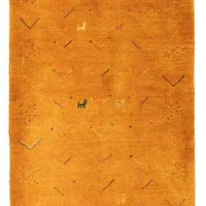 Dywan Gabbeh - perski - 130 x 81 cm - złoto