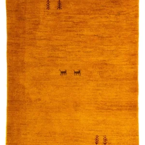 Dywan Gabbeh - perski - 132 x 86 cm - złoto