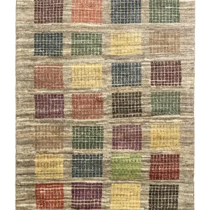 Dywan Gabbeh - perski - 137 x 102 cm - szary