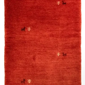 Dywan Gabbeh - perski - 147 x 76 cm - czerwony