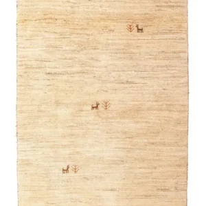 Dywan Gabbeh - perski - 149 x 101 cm - beżowy