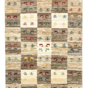 Dywan Gabbeh - perski - 149 x 101 cm - kolorowe