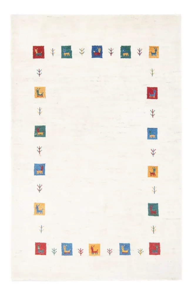 Dywan Gabbeh - perski - 151 x 100 cm - wielokolorowy