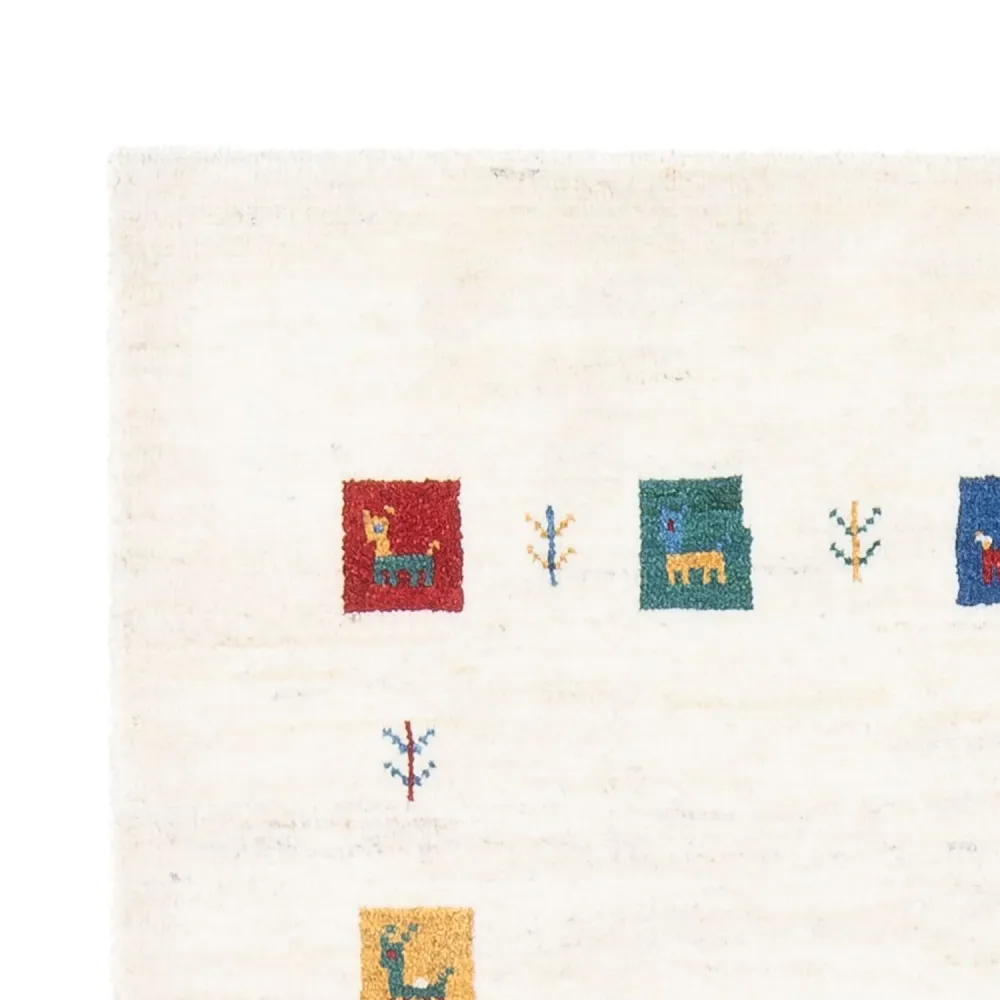 Dywan Gabbeh - perski - 151 x 100 cm - wielokolorowy