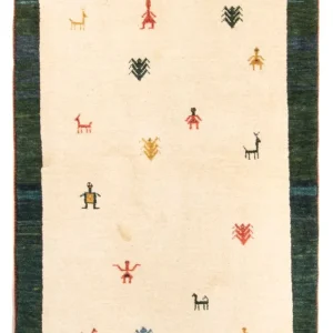 Dywan Gabbeh - perski - 152 x 100 cm - wielokolorowy