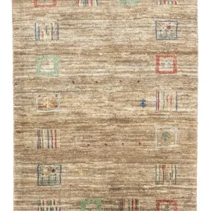 Dywan Gabbeh - perski - 154 x 103 cm - brązowy