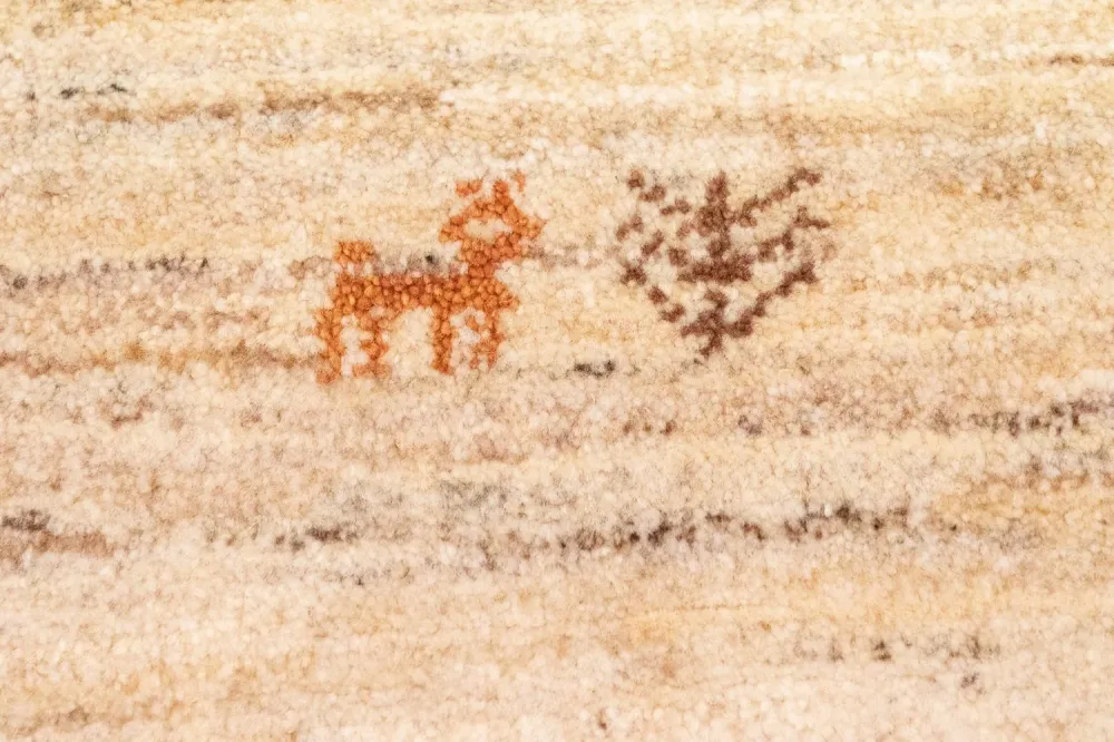 Dywan Gabbeh - perski - 155 x 100 cm - beżowy