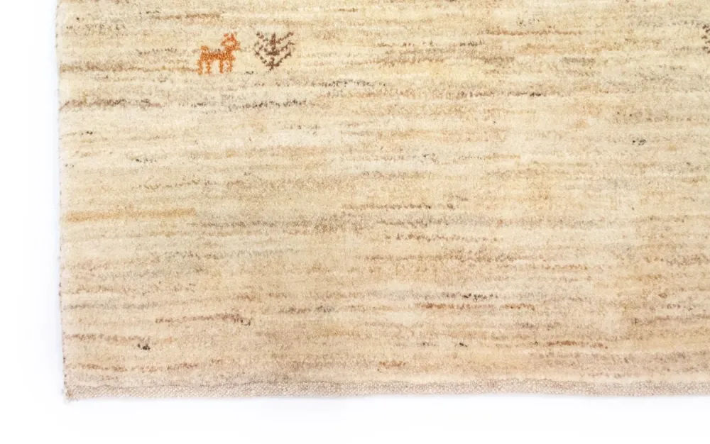 Dywan Gabbeh - perski - 155 x 100 cm - beżowy