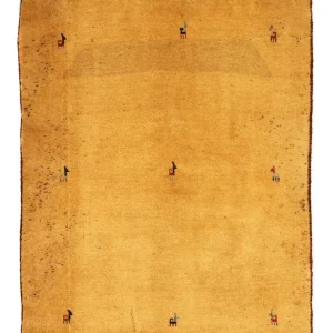 Dywan Gabbeh - perski - 170 x 137 cm - złoto