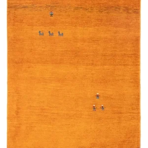 Dywan Gabbeh - perski - 176 x 115 cm - pomarańczowy