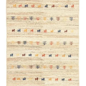 Dywan Gabbeh - perski - 182 x 110 cm - beżowy